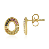 Boucles d'oreilles en argent et Saphir bleu