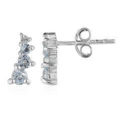 Boucles d'oreilles en argent et Topaze bleu ciel