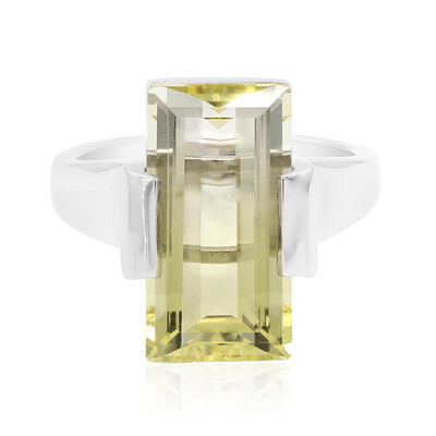 Bague en argent et Quartz de l'Amazonie