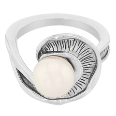 Bague en argent et Perle d'Akoya