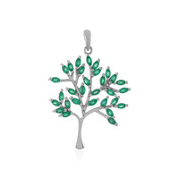 Pendentif en argent et Onyx vert