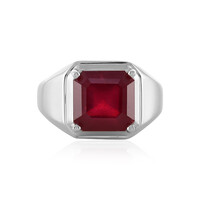 Bague en argent et Rubis de Madagascar