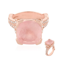 Bague en argent et Quartz rose