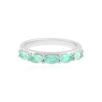 Bague en argent et Emeraude de Colombie