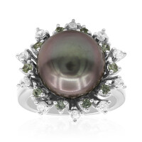 Bague en argent et Perle de culture de Tahiti (TPC)