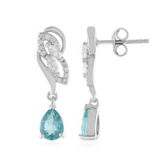 Boucles d'oreilles en argent et Apatite bleue