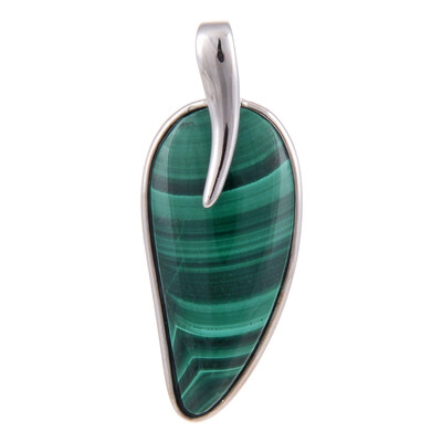 Pendentif en argent et Malachite