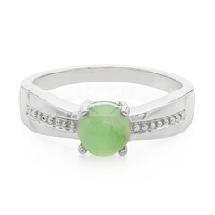 Bague pour homme en argent et Chrysoprase impériale