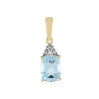 Pendentif en argent et Topaze bleu ciel
