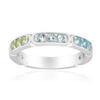 Bague en argent et Topaze blanche