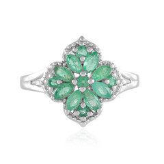 Bague en argent et Emeraude de Zambie