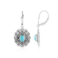 Boucles d'oreilles en argent et Turquoise Sleeping Beauty (Desert Chic)