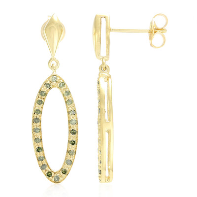 Boucles d'oreilles en argent et Diamant fantaisie