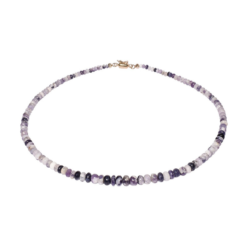 Collier Ancien En Argent Massif Travail Mexicain Années 1960 - Lapis Lazuli, Ras Du Cou, Occasion Parfait état