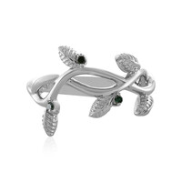 Bague en argent et Diamant vert
