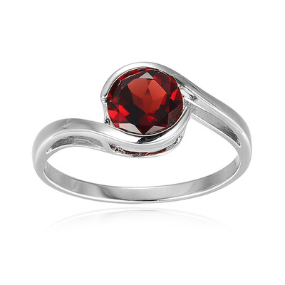 Bague en argent et Grenat du Mozambique