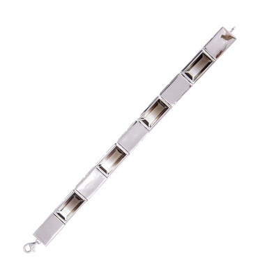Bracelet en argent et Quartz multicolore