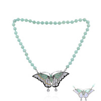 Collier en argent et Agate zonée bleue (Dallas Prince Designs)