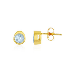 Boucles d'oreilles en argent et Topaze bleu ciel