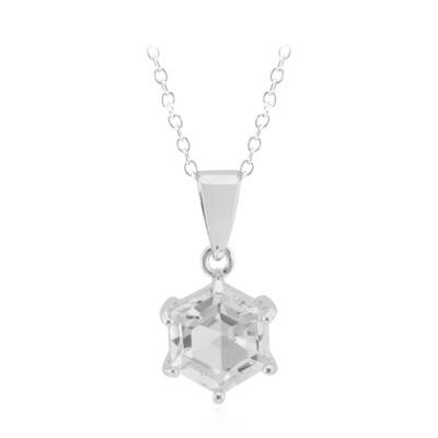 Collier en argent et Topaze blanche