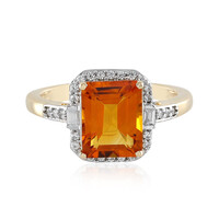 Bague en or et Citrine Madère