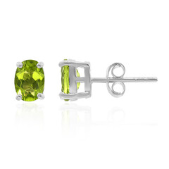 Boucles d'oreilles en argent et Péridot de Birmanie