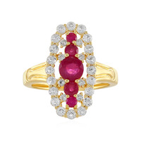 Bague en argent et Rubis de Madagascar