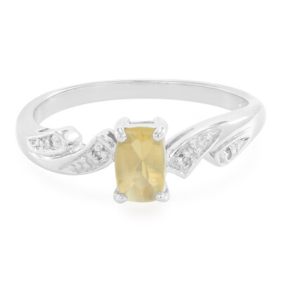 Bague en argent et Pierre soleil lunaire