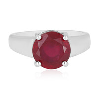 Bague en argent et Rubis de Madagascar