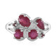 Bague en argent et Rubis de Madagascar