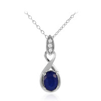 Collier en argent et Spinelle bleu roi