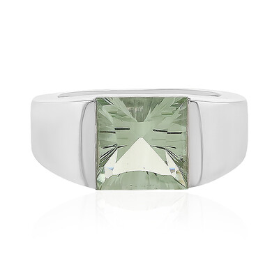 Bague en argent et Améthyste verte