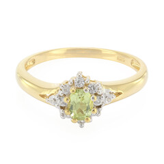 Bague en argent et Tourmaline cuprifère
