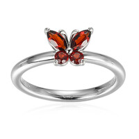 Bague en argent et Grenat du Mozambique