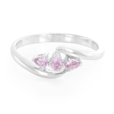 Bague pour homme en argent et Saphir pourpre de Ceylan non chauffé