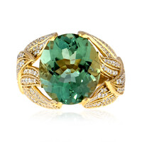 Bague en or et Améthyste verte du Rio Grande (de Melo)