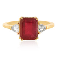Bague en argent et Rubis de Madagascar