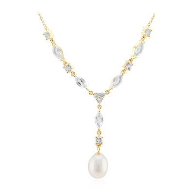 Collier en argent et Perle blanche de culture d'eau douce