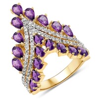 Bague en argent et Améthyste de Zambie