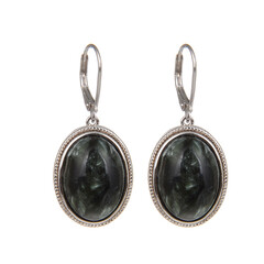 Boucles d'oreilles en argent et Séraphinite