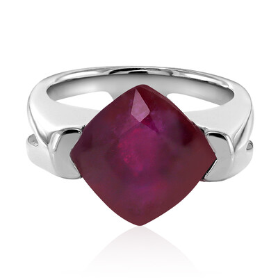 Bague en argent et Rubis de Madagascar