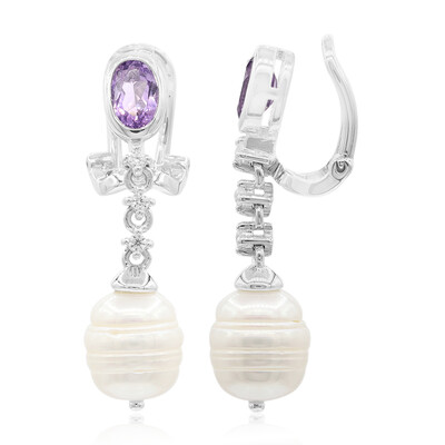 Clip d'oreille en argent et Perle de culture d'eau douce (TPC)