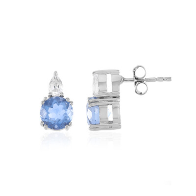 Boucles d'oreilles en argent et Fluorite à couleur changeante