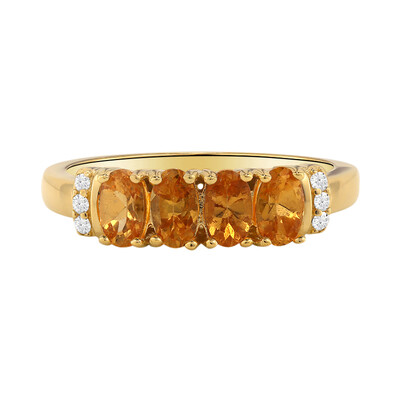 Bague en argent et Grenat Spessartite