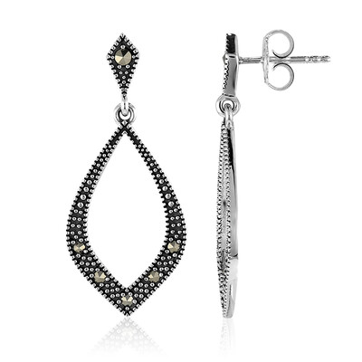 Boucles d'oreilles en argent et Marcassite