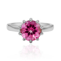 Bague en argent et Topaze rose