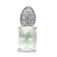 Pendentif en argent et Préhnite