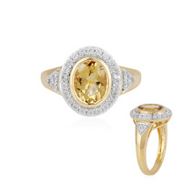 Bague en argent et Béryl jaune