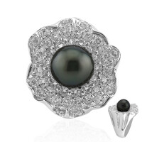 Bague en argent et Perle de culture de Tahiti (TPC)