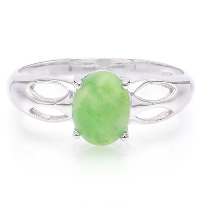 Bague pour homme en argent et Chrysoprase impériale